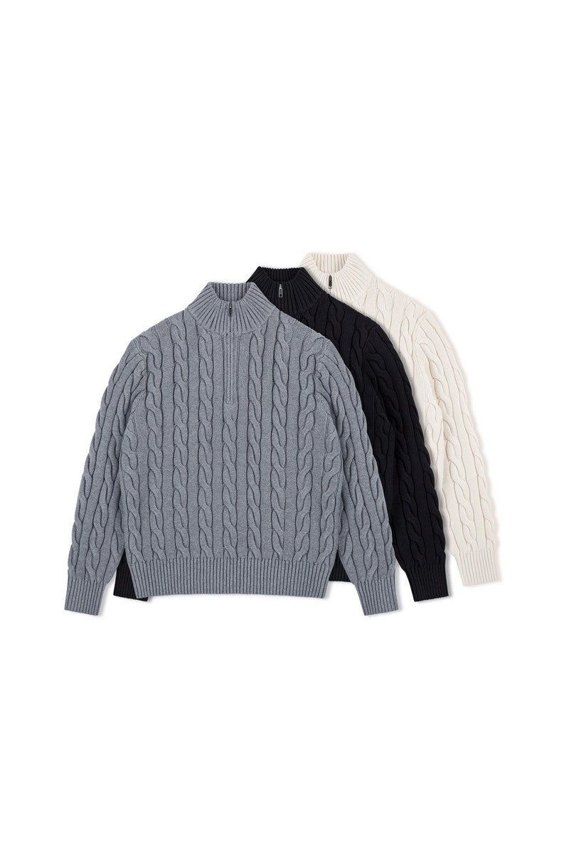 IDLT Basicsの「Cable Knit Half Zip Sweater（Tops）」