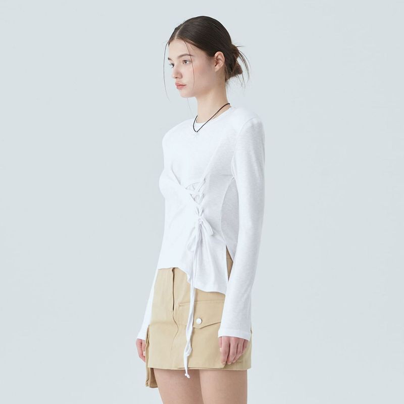 CORSET UNBALANCE TOP / WHITE