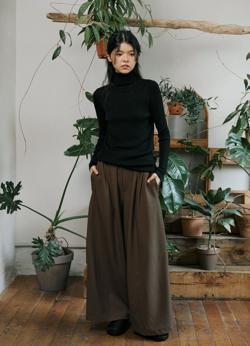 unisex side wide pants sand