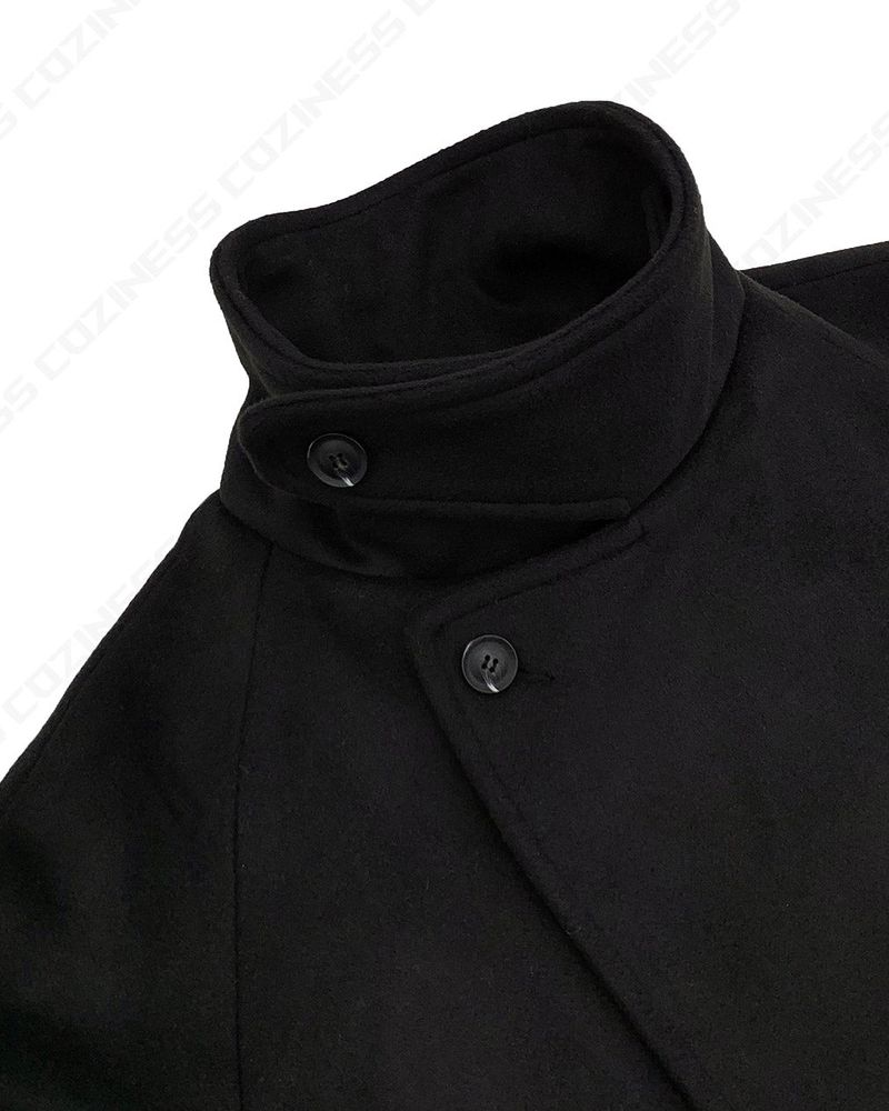 SI High-Neck Long Coat (2 colors)