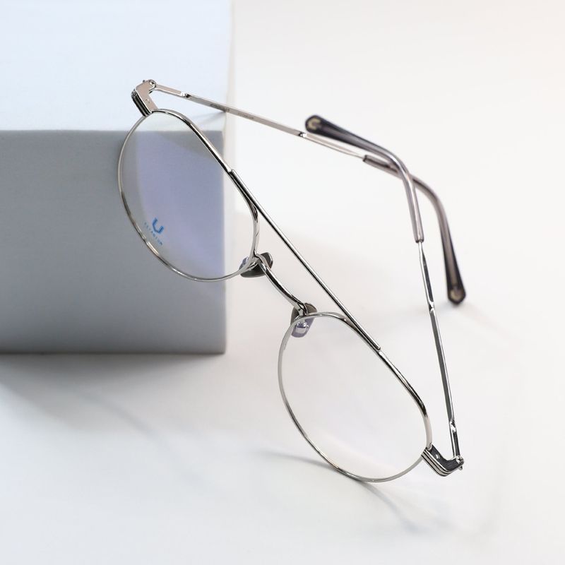 Knouun Round titanium glasses CODE. 101. C Silver
