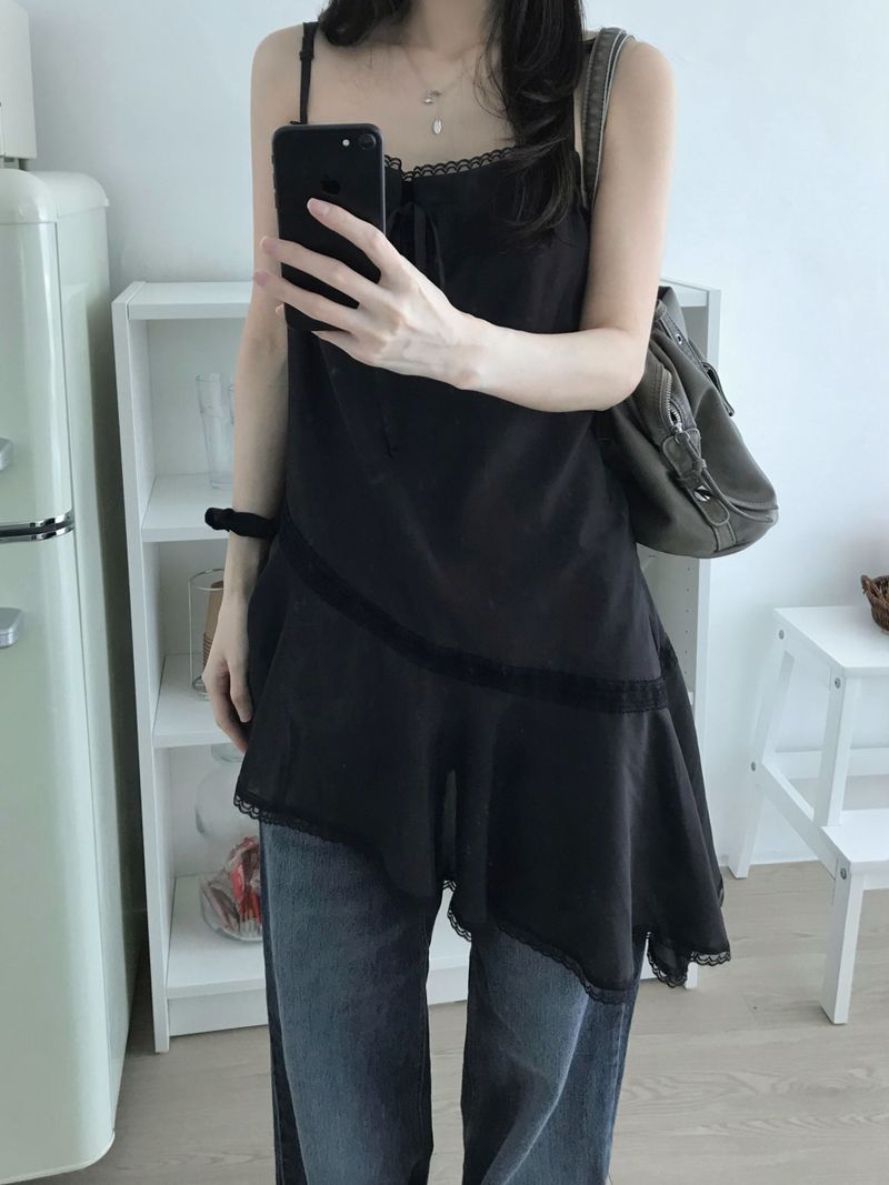 Rib Unbalanced Dress (3 colors)