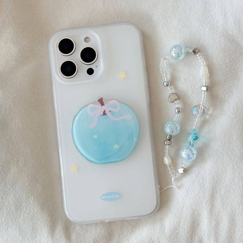 Summer Blue Apple Mood Strap Jelly iPhone Case