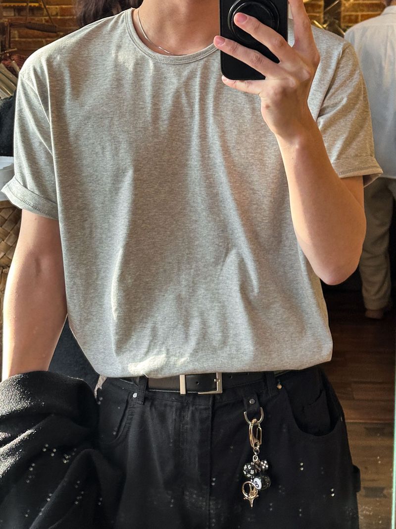 WHAT A LOOK（ワット ア ルック）の「[Premium] Cool U-neck short sleeve T-shirt（Tops）」
