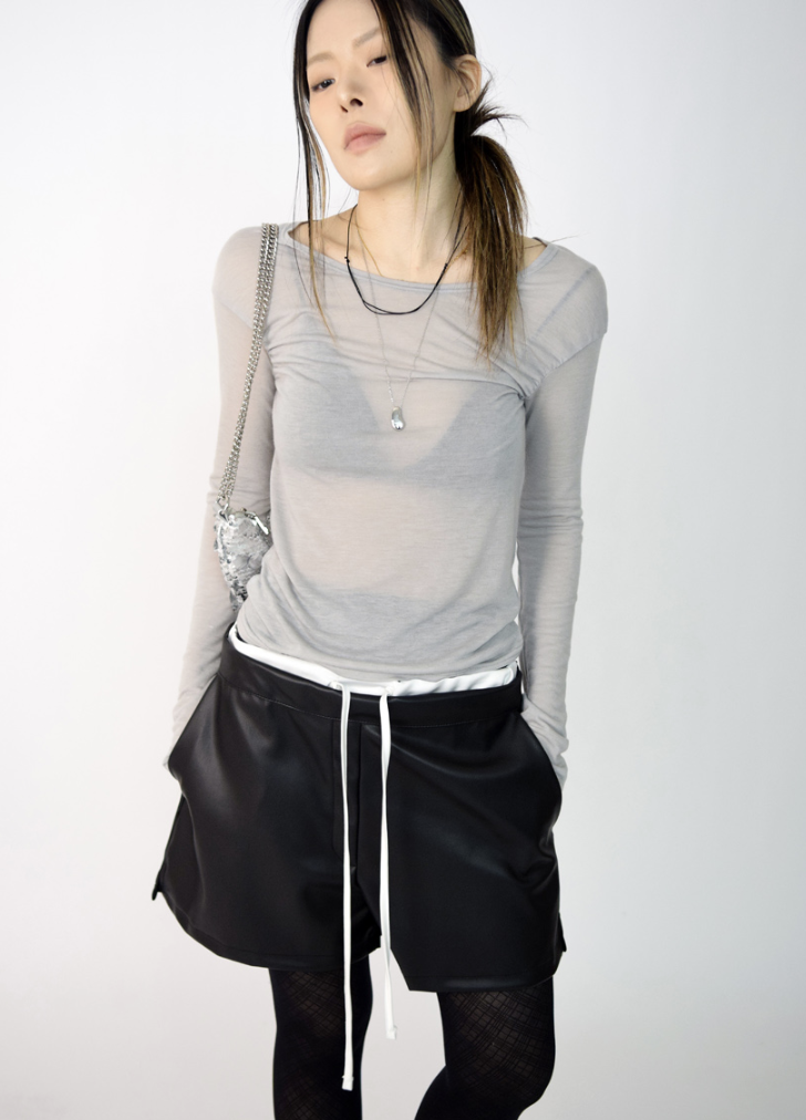 armpit shirring T(3color)