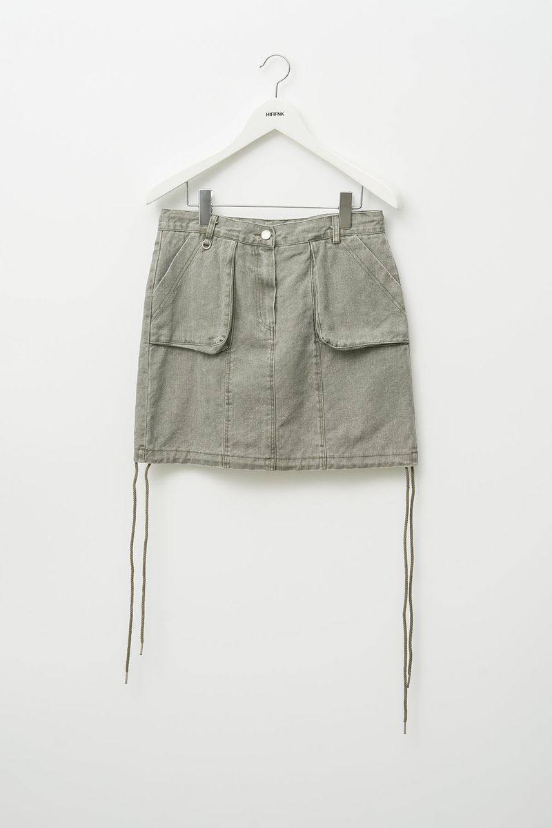 (W) Weth Washed Skirt (2color)