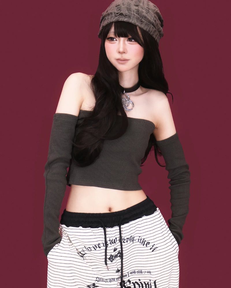 action striped wide pants (2color)