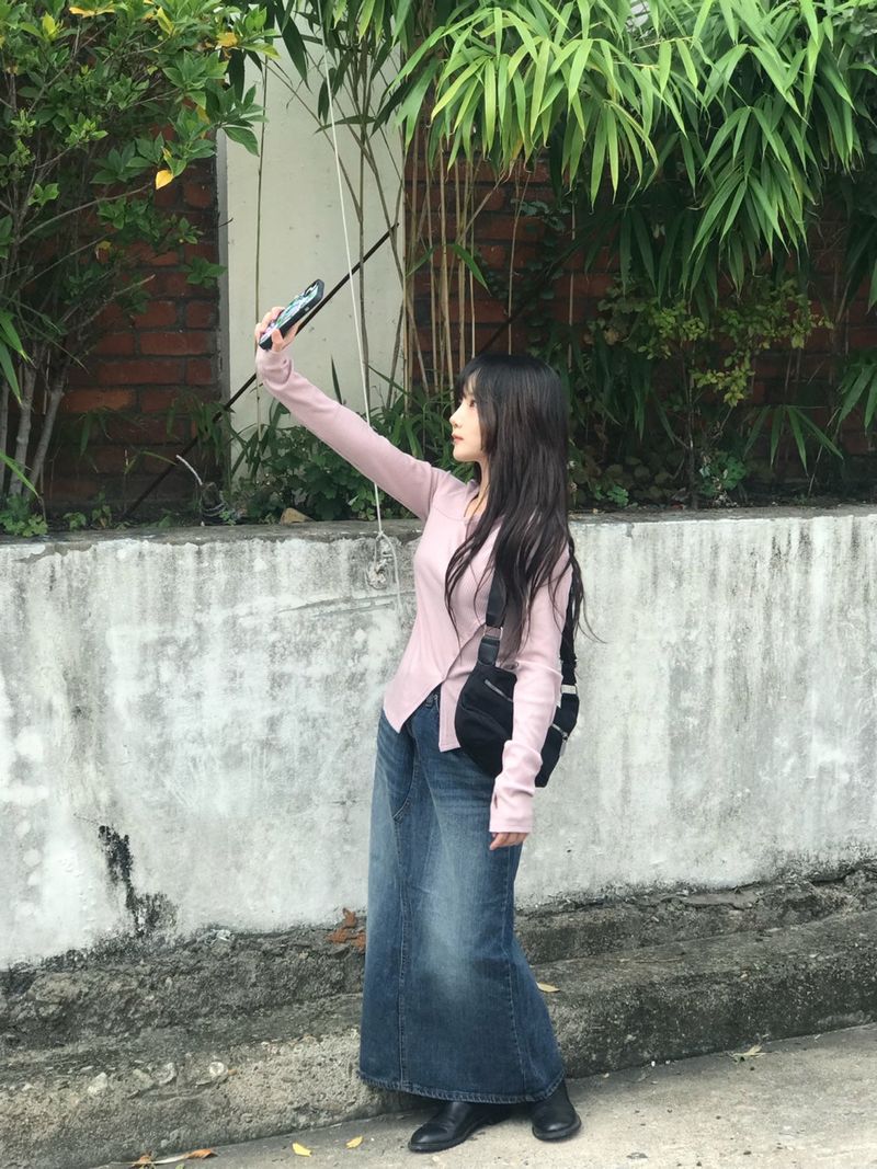 Walter denim long skirt