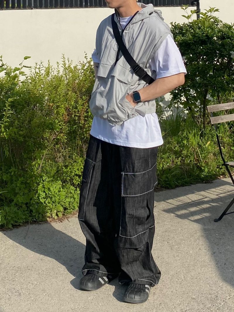 Nonfade stitch cargo balloon pants 2C