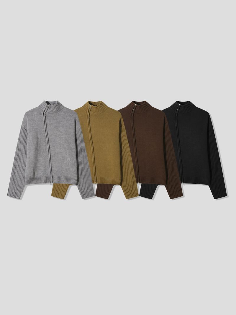 Legacy Diagonal Knit Zip-Up 4C