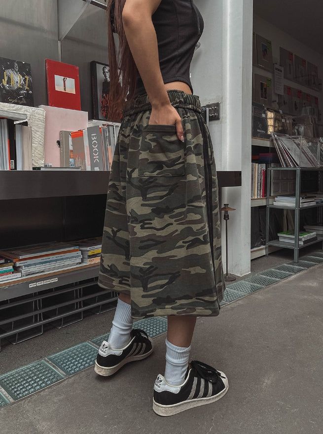 Free Camo Track Bermuda Pants