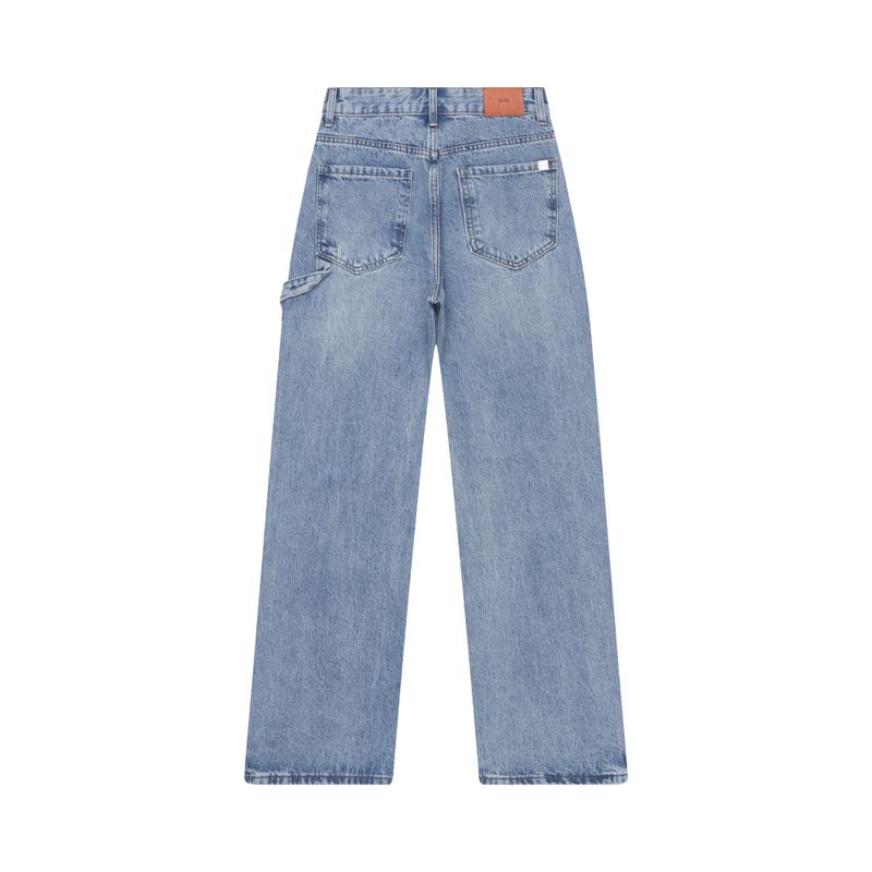 DENIM STRAP WIDE PANTS code 18105