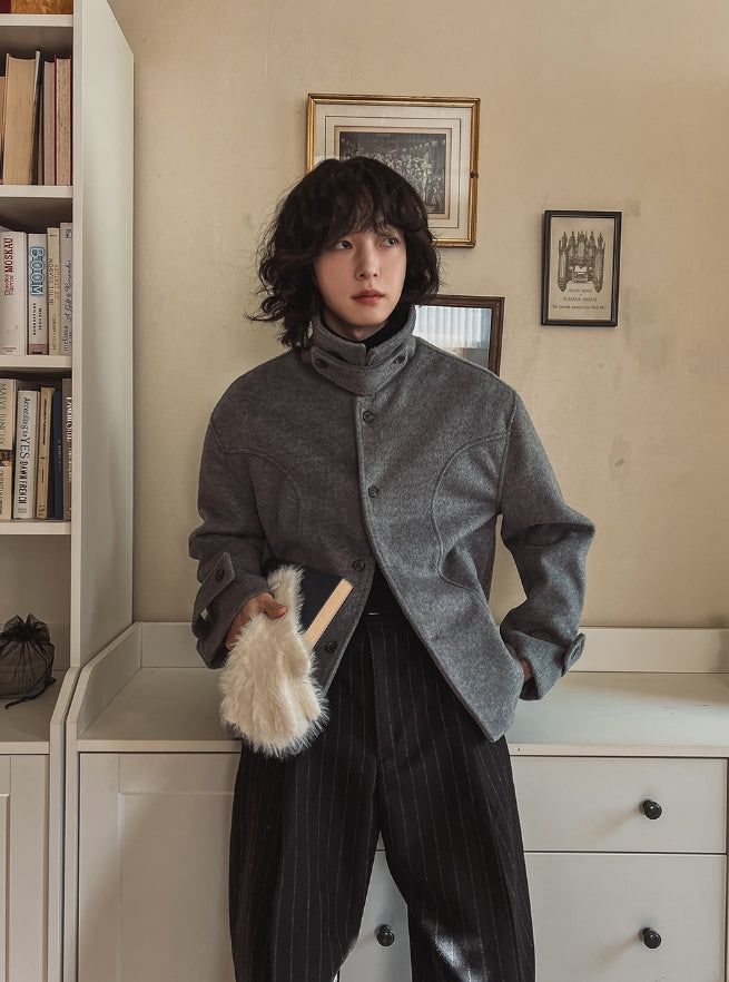 Lumi Mohair Wool Short Coat