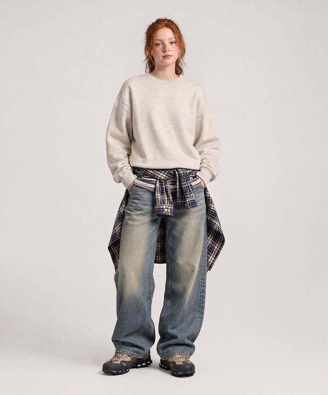 26FW★ Round Balloon Crop Sweatshirt
