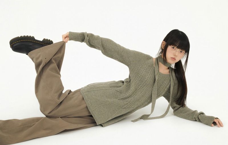 CABLE RECO KNIT OPS GREY