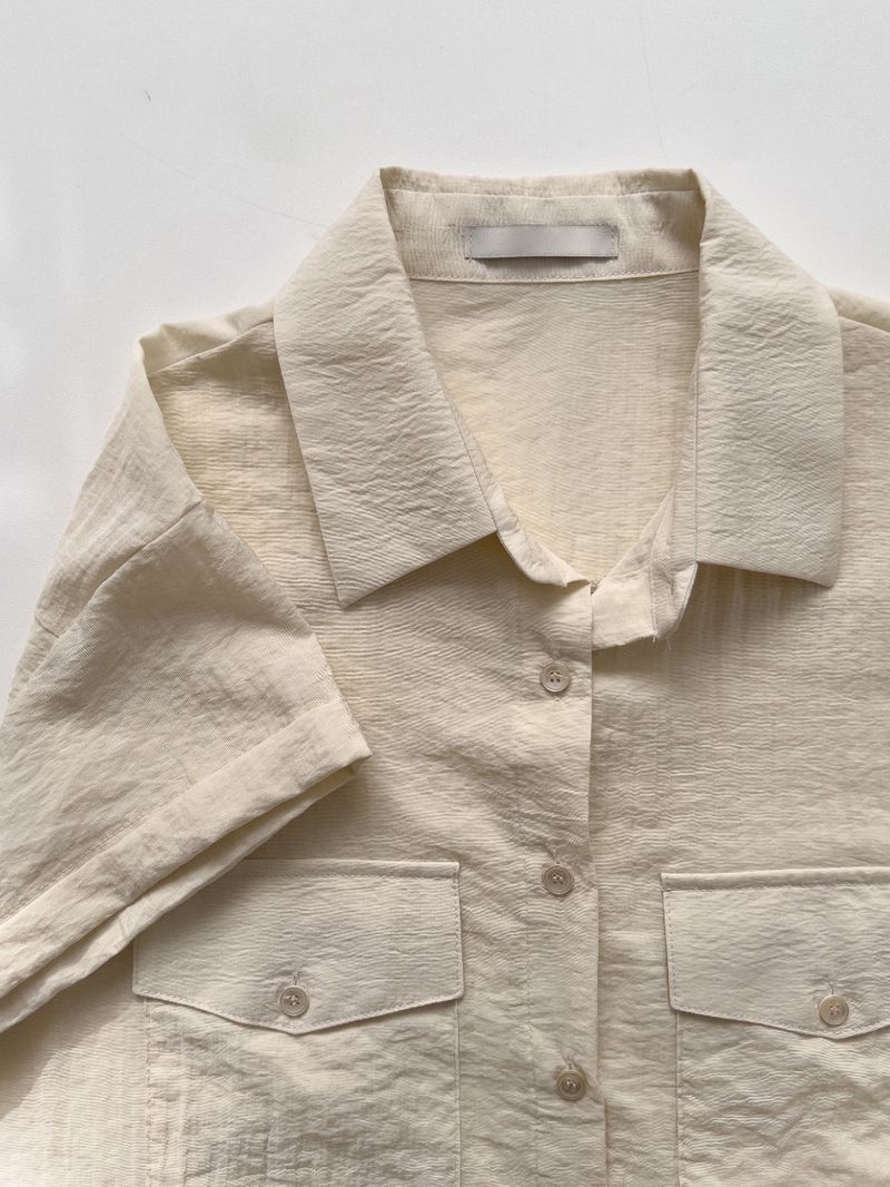 Even Nylon Roll-up Short Sleeve Shirt