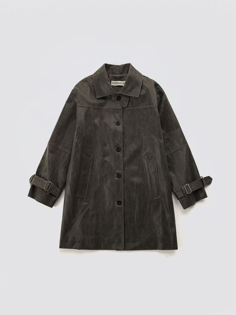 Vintage Leather Half Coat