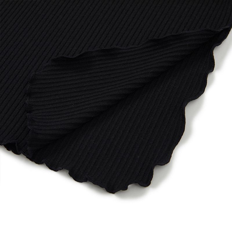 サイドオフミディアムスカート / Side-off Midi Skirt [BLACK]