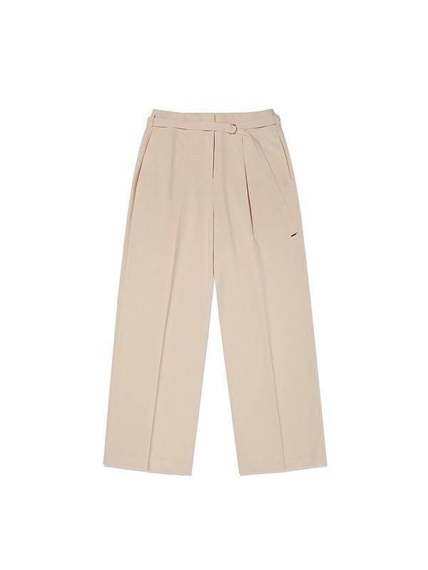 KIRSH（キルシー）の「COLLECTION BELT POINT TWO TUCK PANTS [BEIGE]（Pants）」
