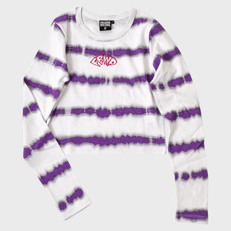 CIROS LONG SLEEVE CROP TEE (VIOLET)