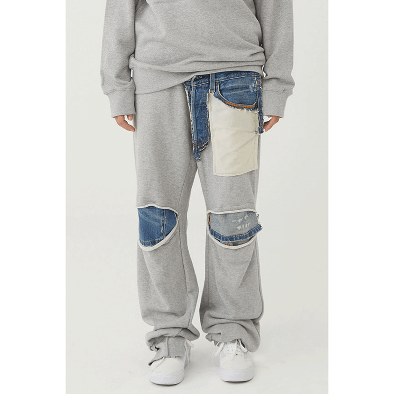 Destroyed Denim Sweatpants