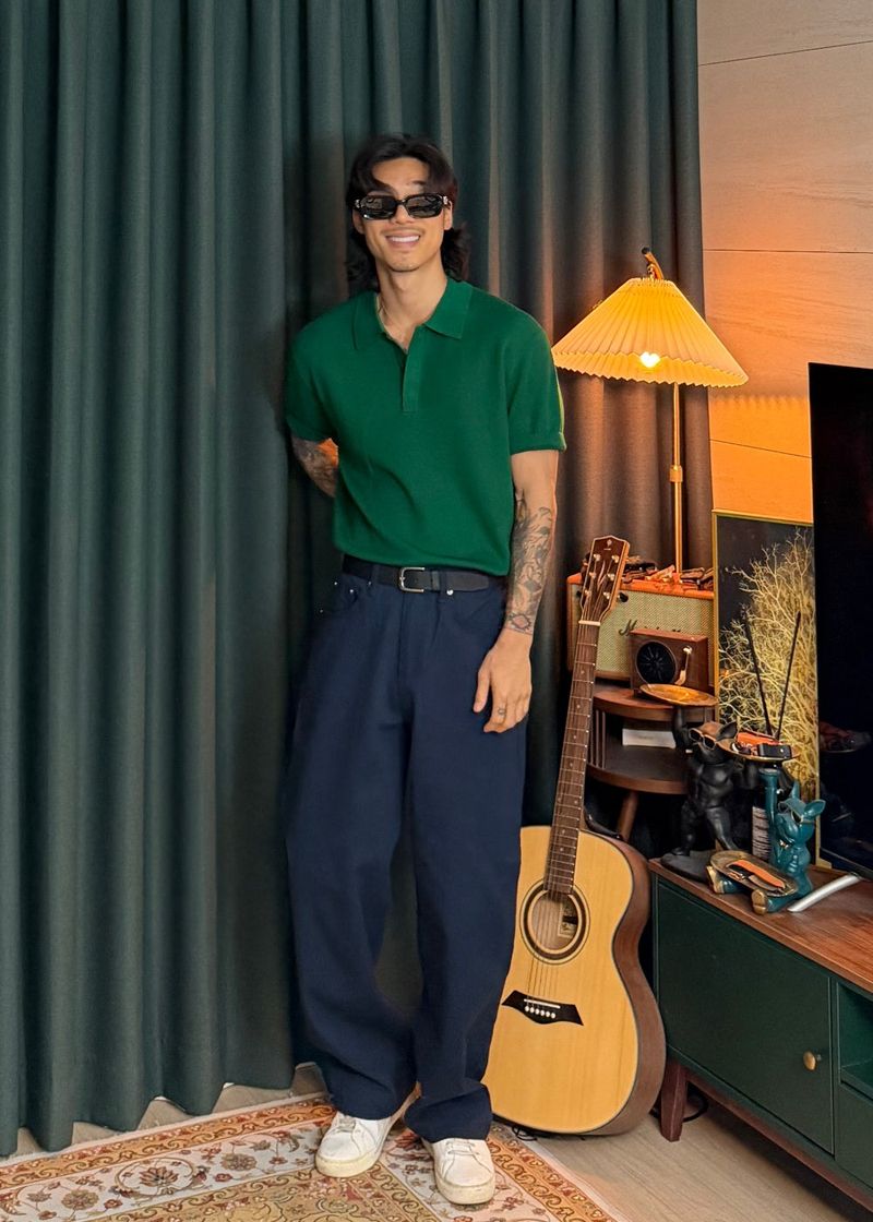 Semi-wide cotton pants 5COLOR