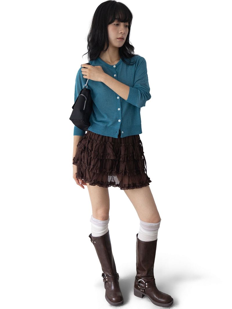 Romin Round Neck Knit Cardigan