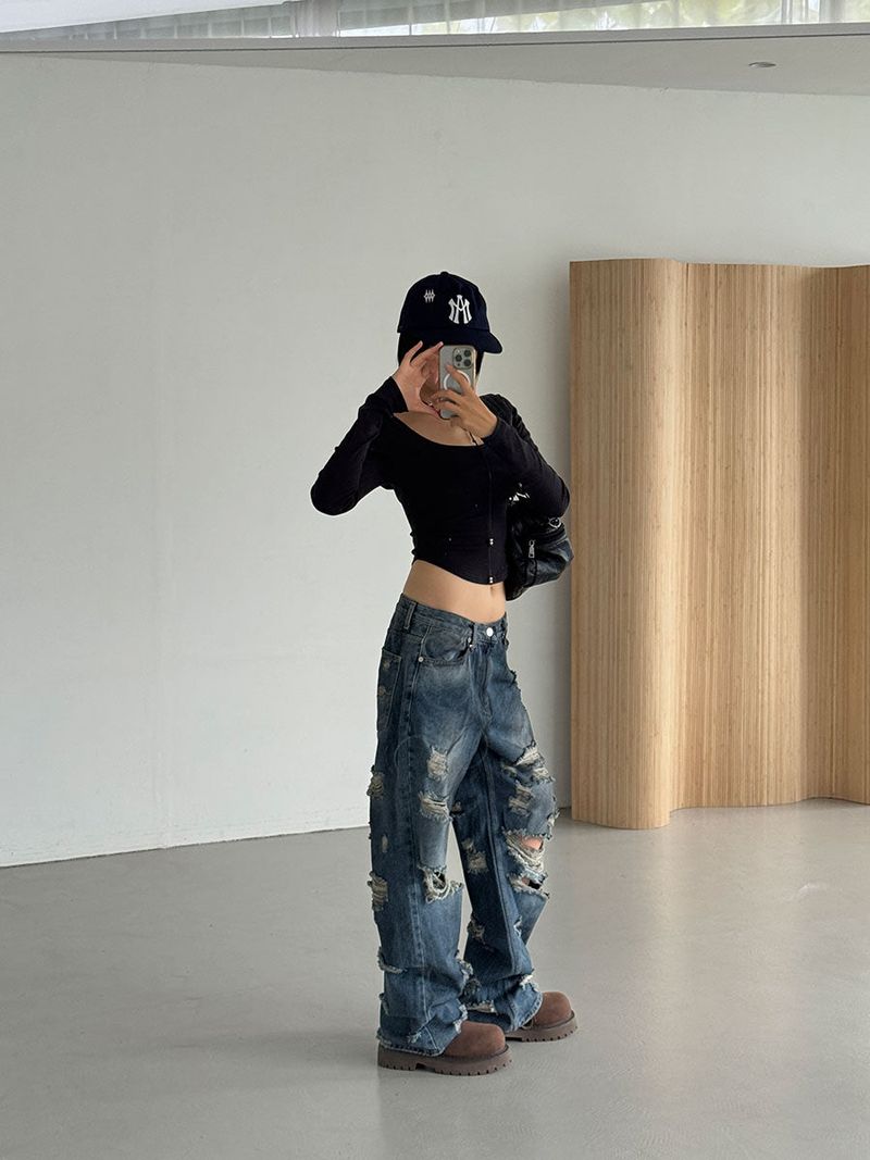 DAMAGE DIRTY DENIM