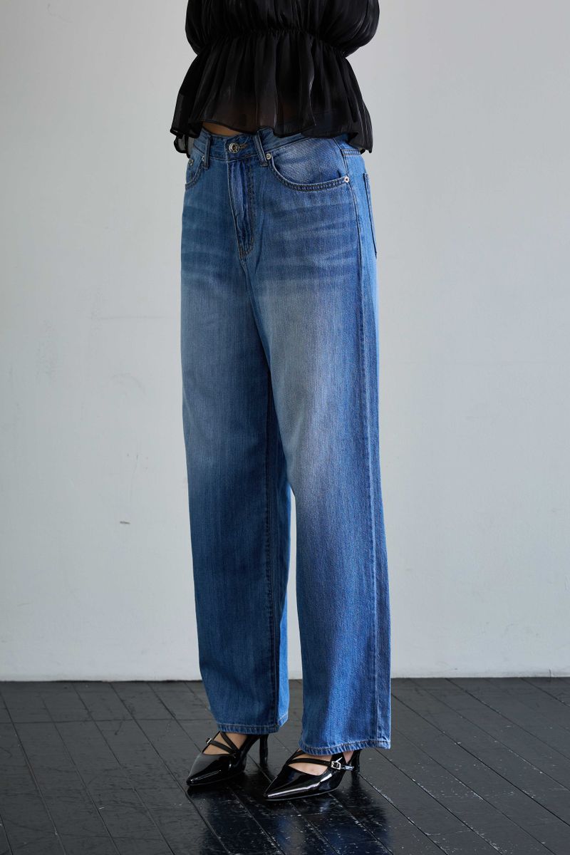 AZURE WIDE DENIM PANTS / BLUE