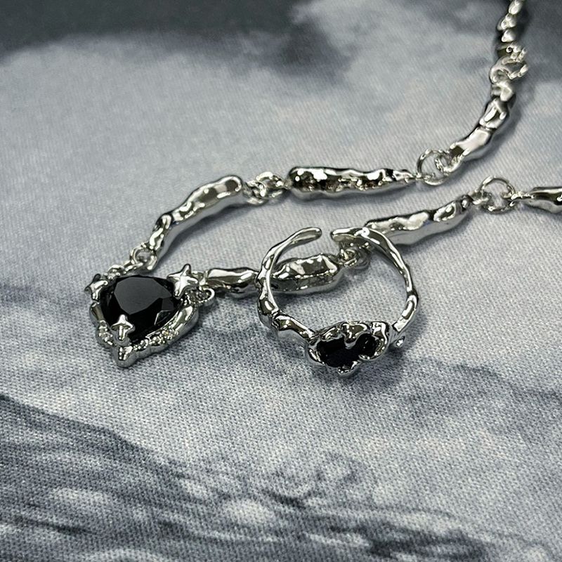 Black Stone pendant Ring