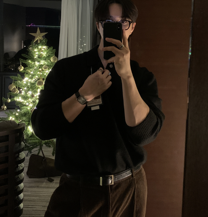 Defaced Late Back Banding Corduroy Wide Pants