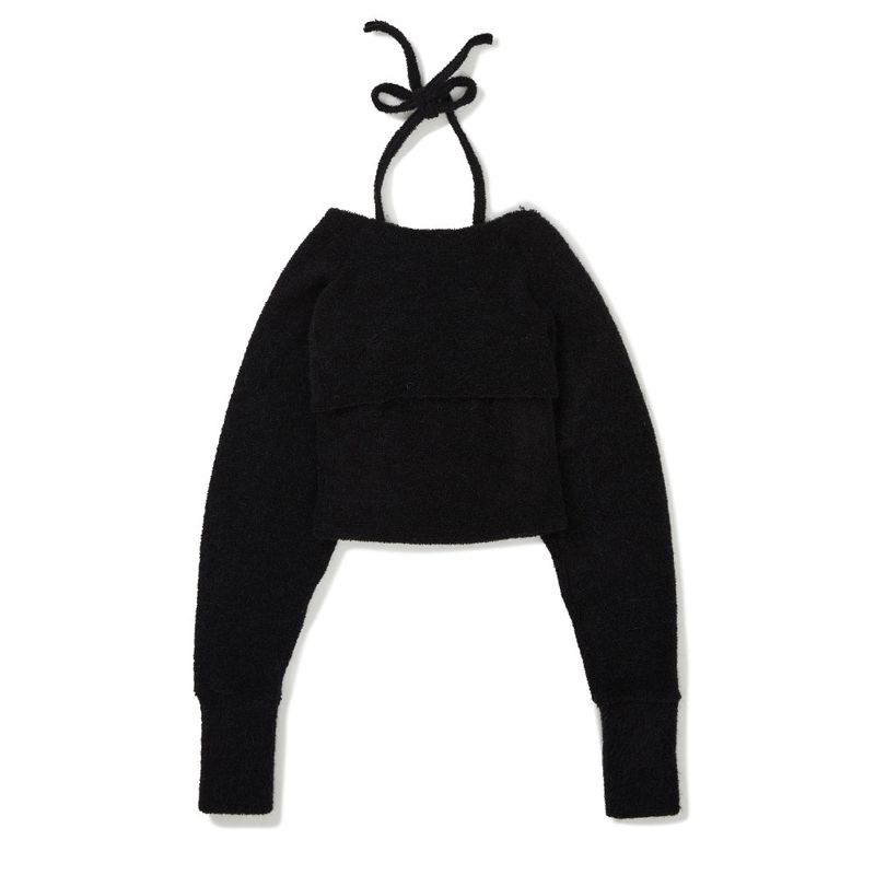 リボンテリーボレロセット / Ribbon Terry Bolero Set [BLACK]