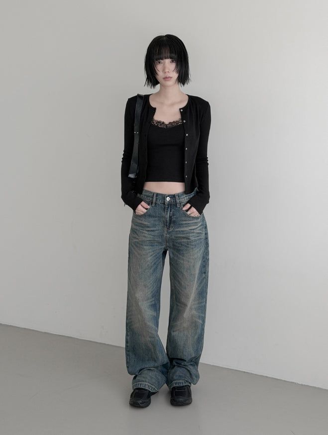 Satay Brush Washed Straight Denim