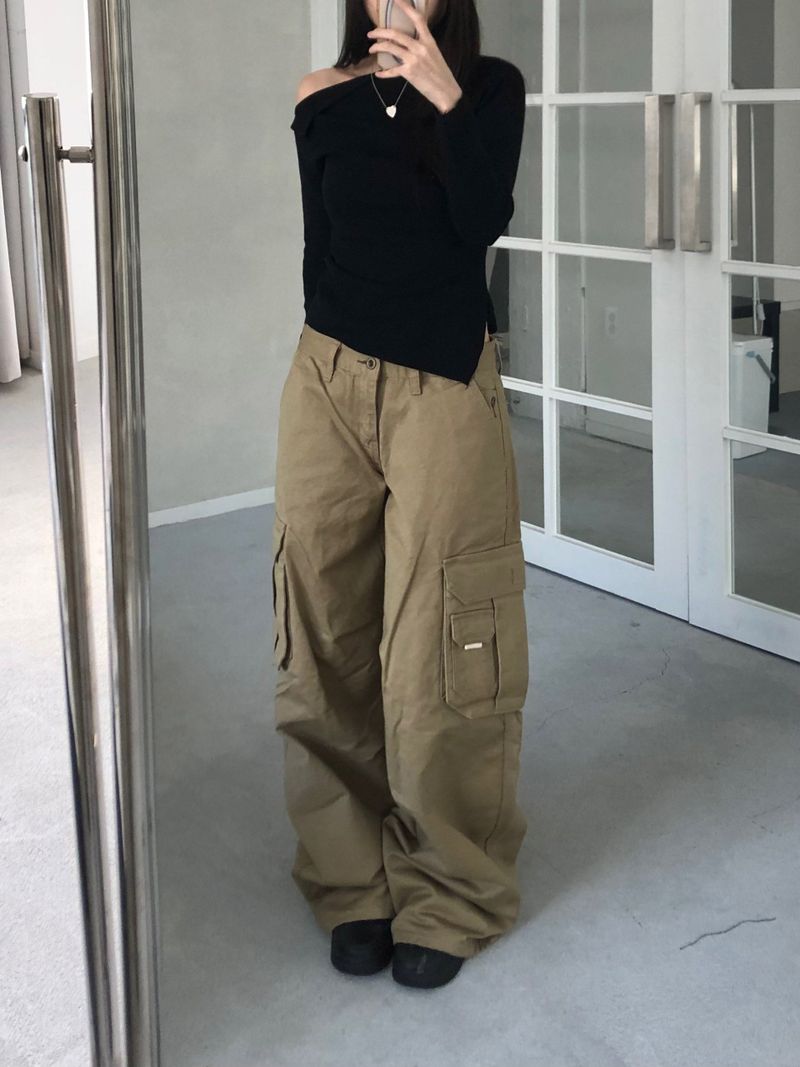 Work low-rise cargo pants (2 colors)