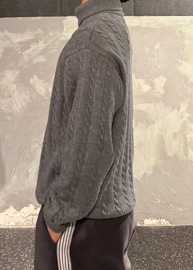 High-neck half zip-up knit 5COLOR