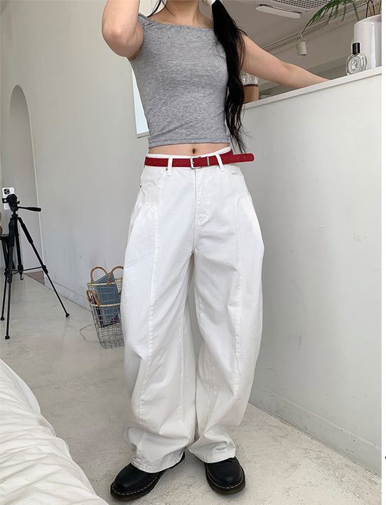 PELVIS PINTUCK BALLOON PANTS (3C)