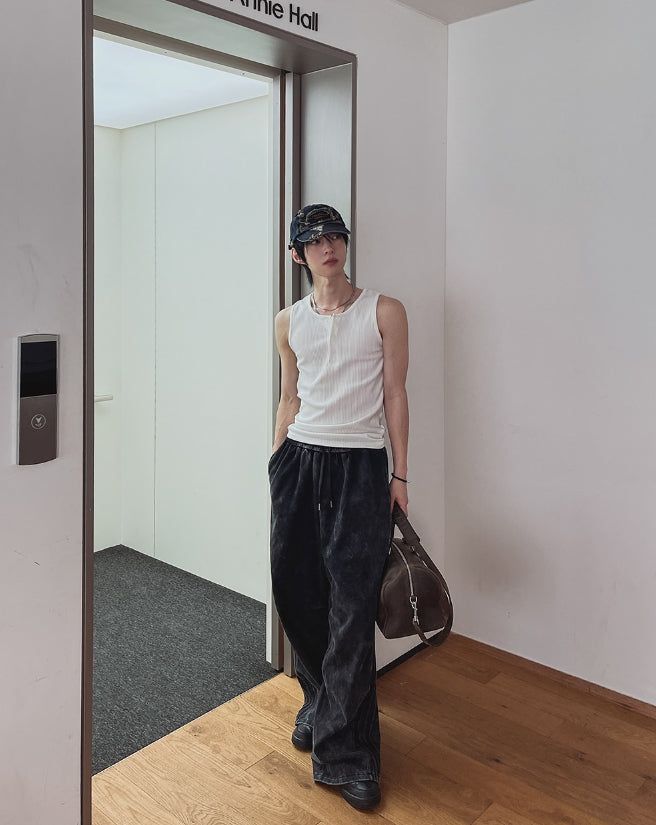 2PLAN(ツープラン)の「Pigment Washed Track Wide Pants(Pants)」