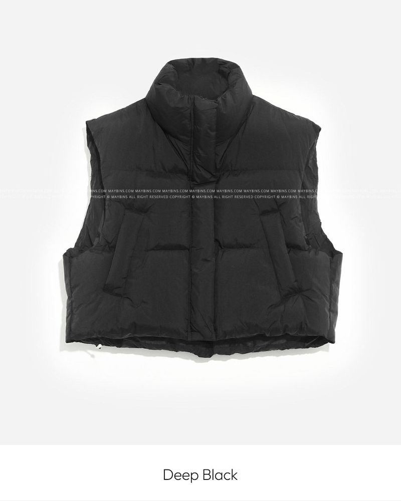 Crop padded vest