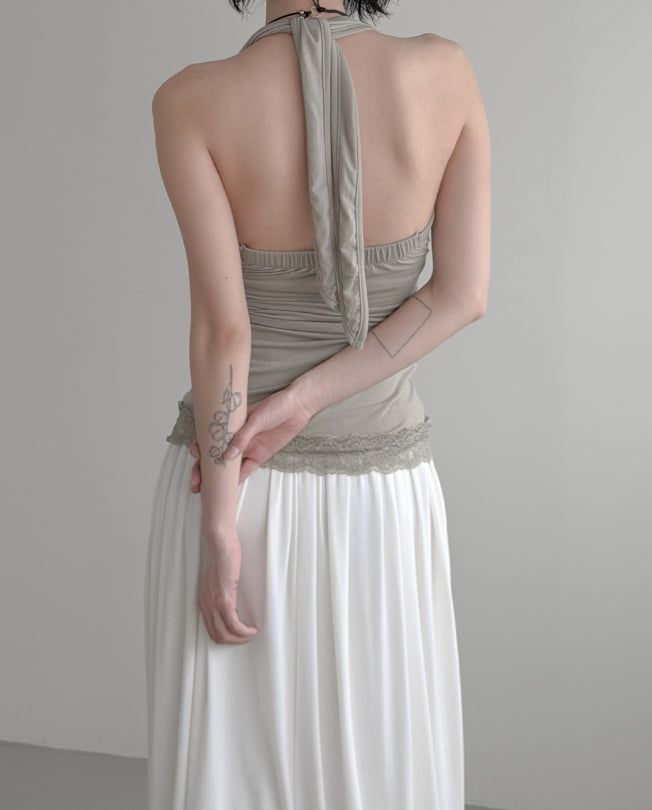 Ila Lace Long Halter Sleeveless