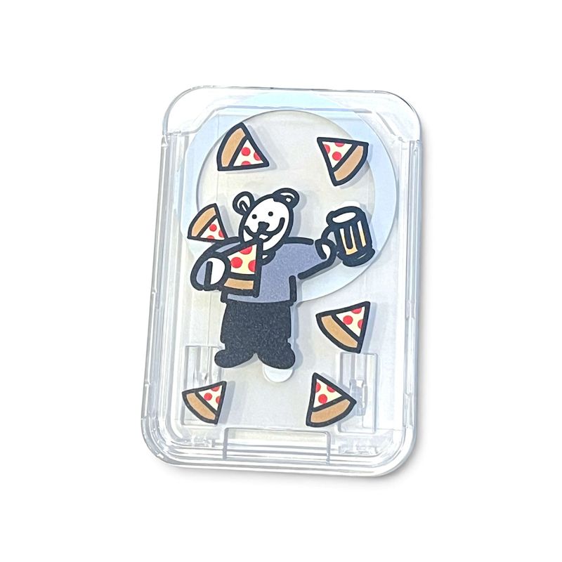 magsafe slide card holder (pizza murmurbear) 