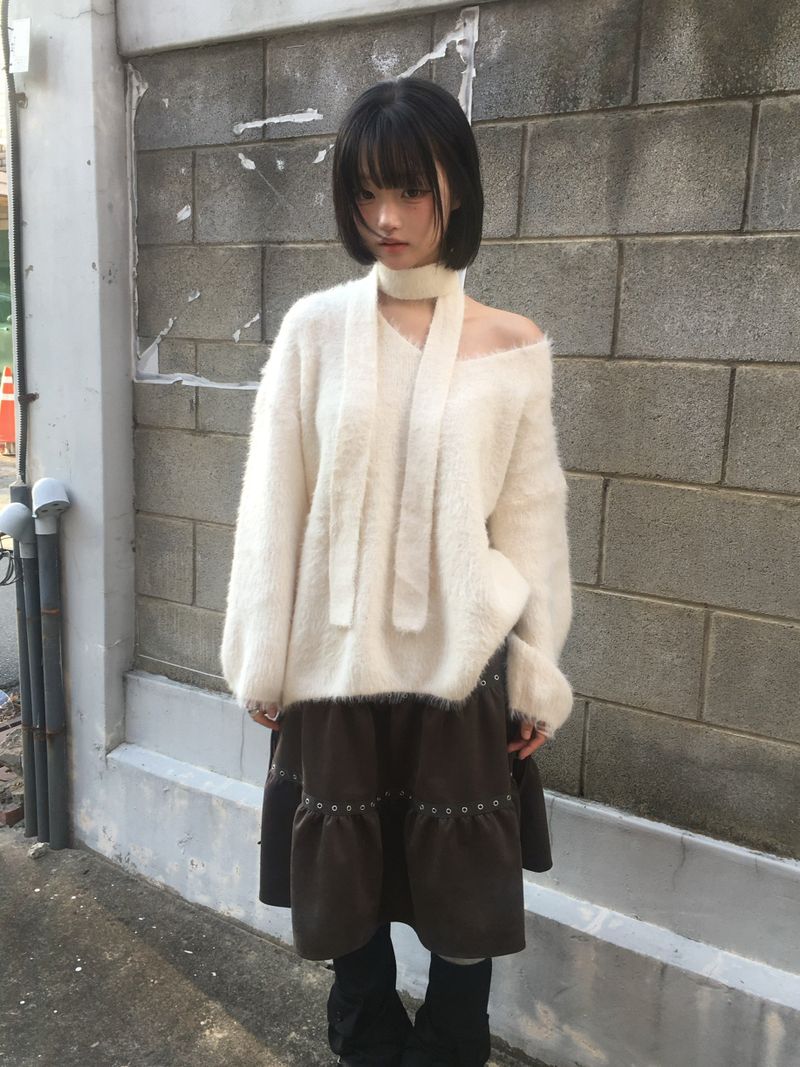 Love N Hairy muffler knitwear