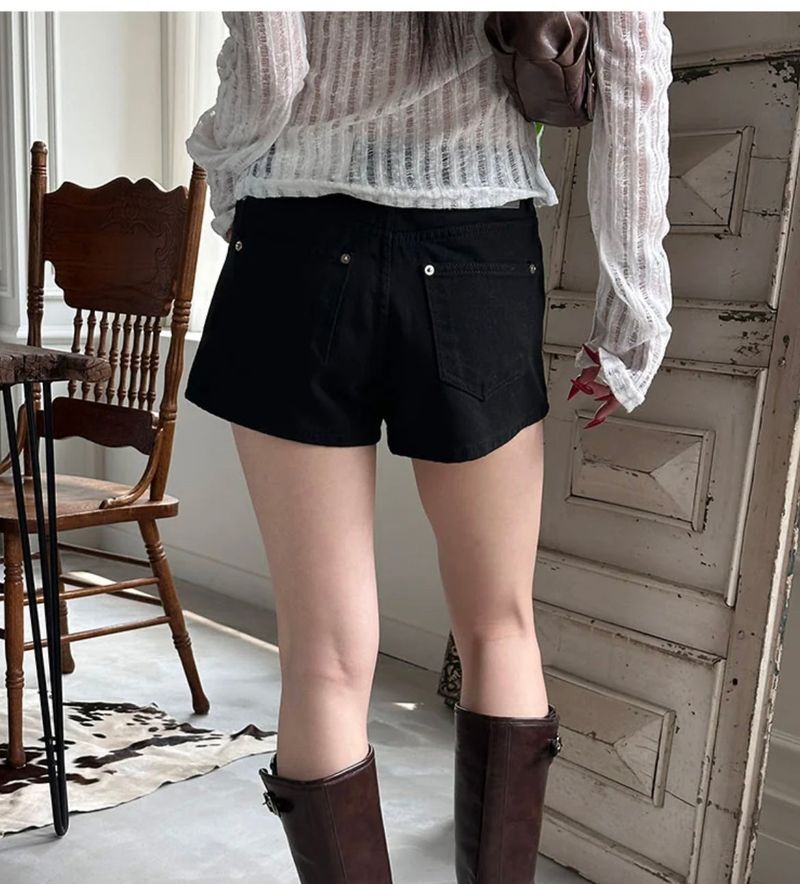 Stud cotton short pants(2color)