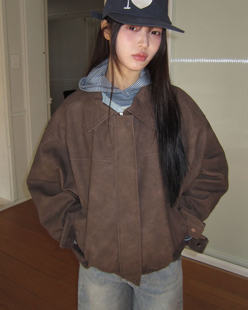 Jeran Oversized Suede Jacket