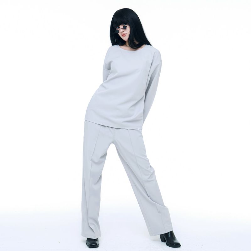 WOVEN T-SHIRT COOL GREY