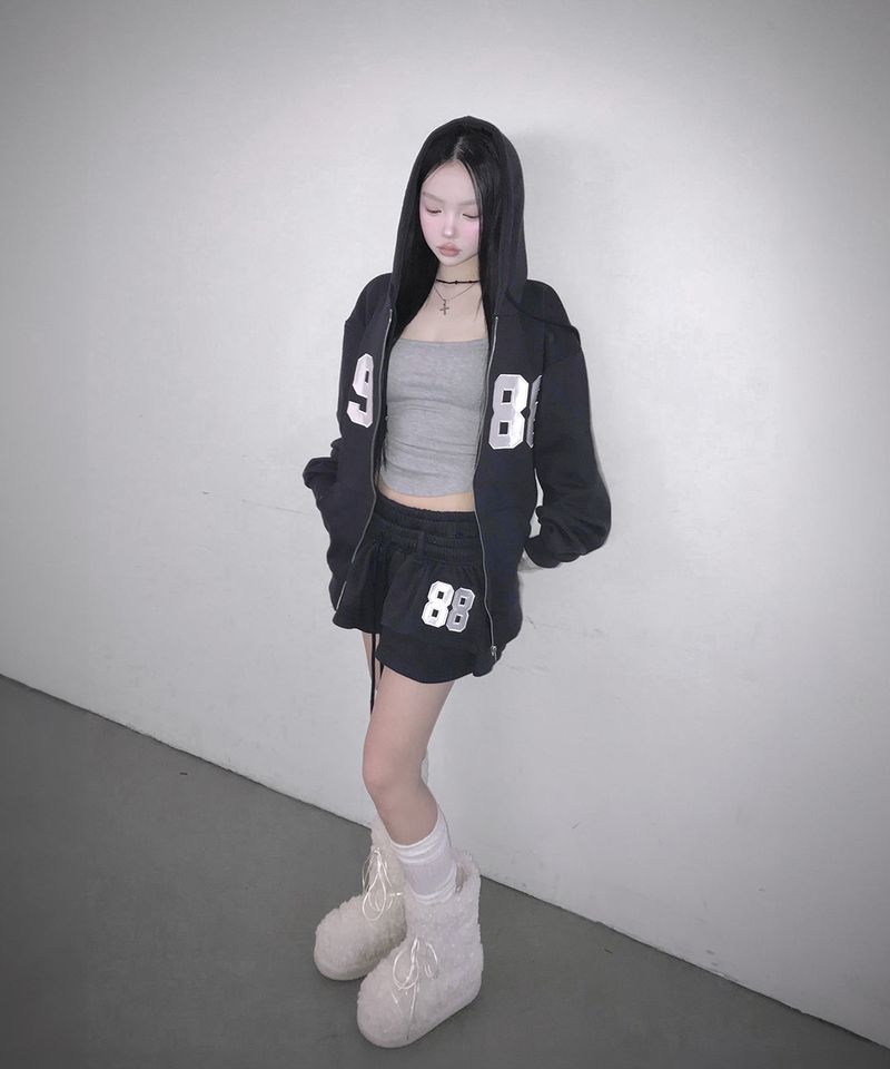 88 set up hood zip-up (2colors)