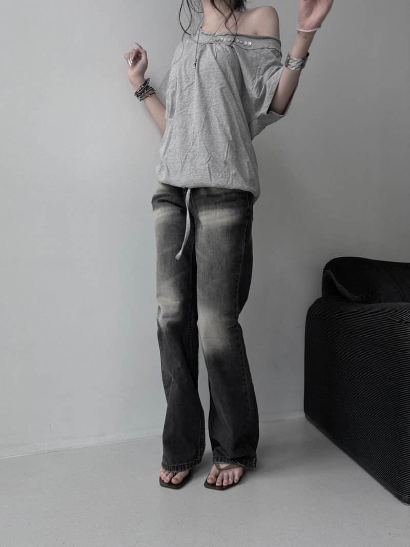 cat brush wide denim