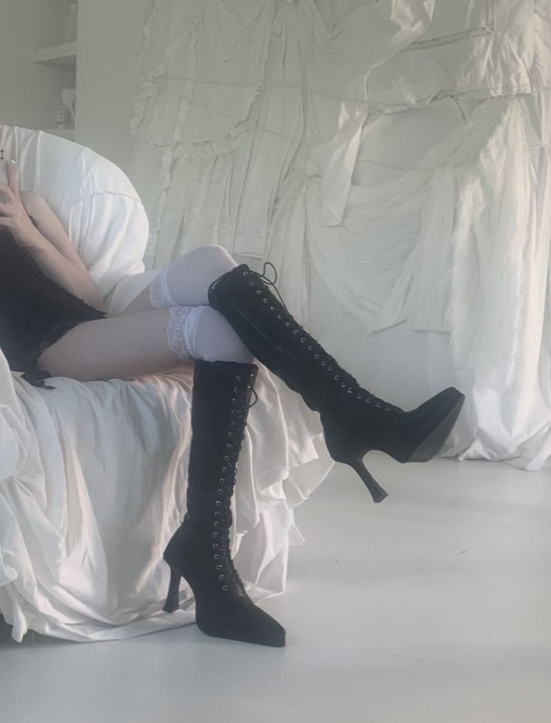 Vinacell Lace-Up Long Boots