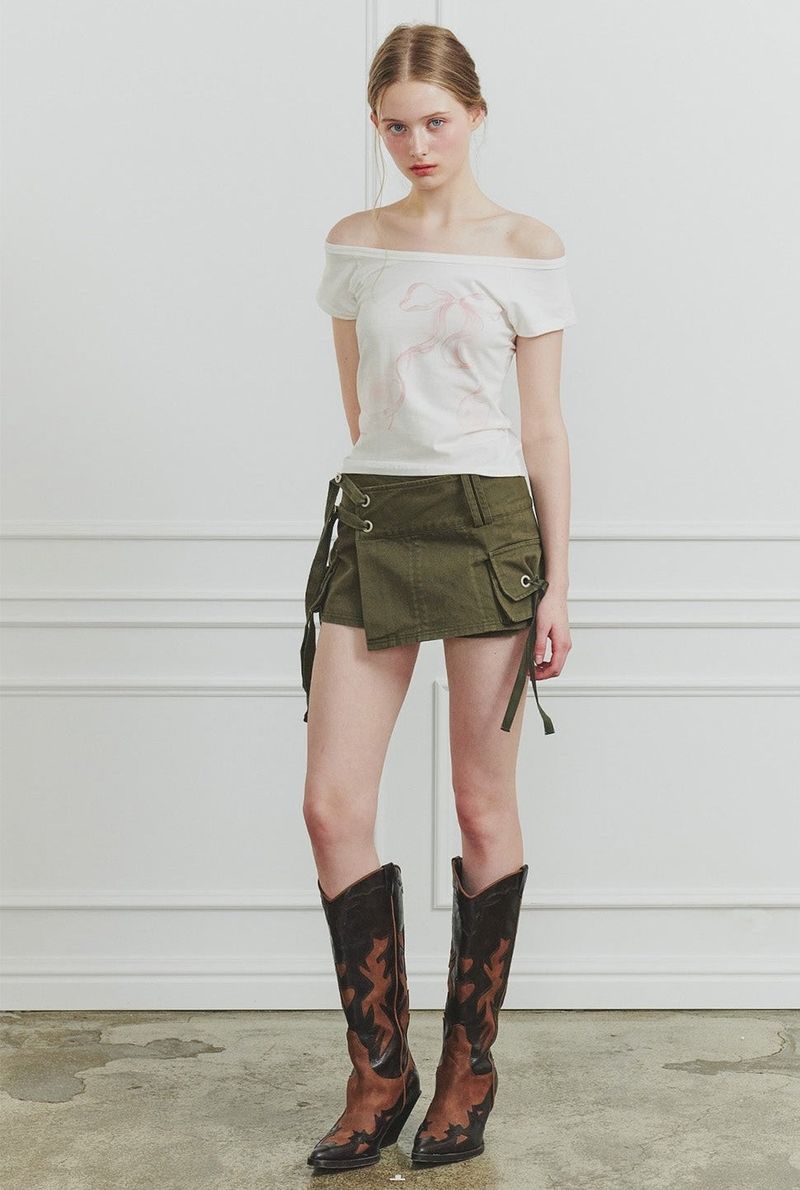 VERA RIBBON TEE white