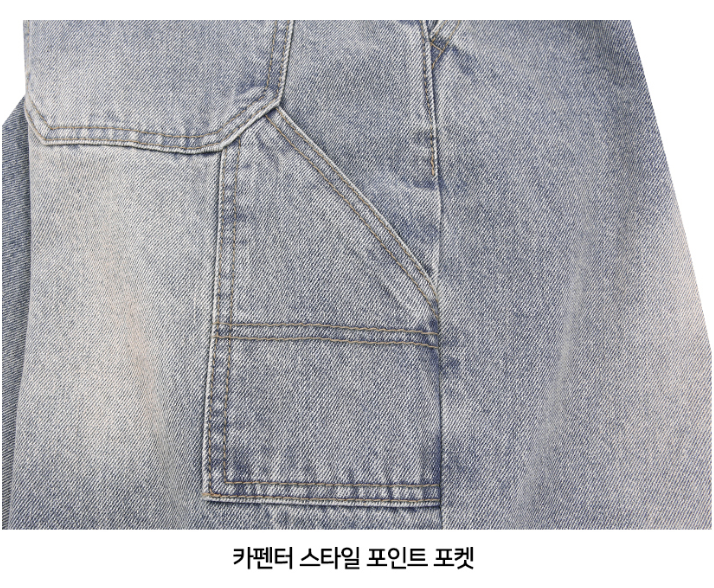 Parachute Washing Wide Denim Pants