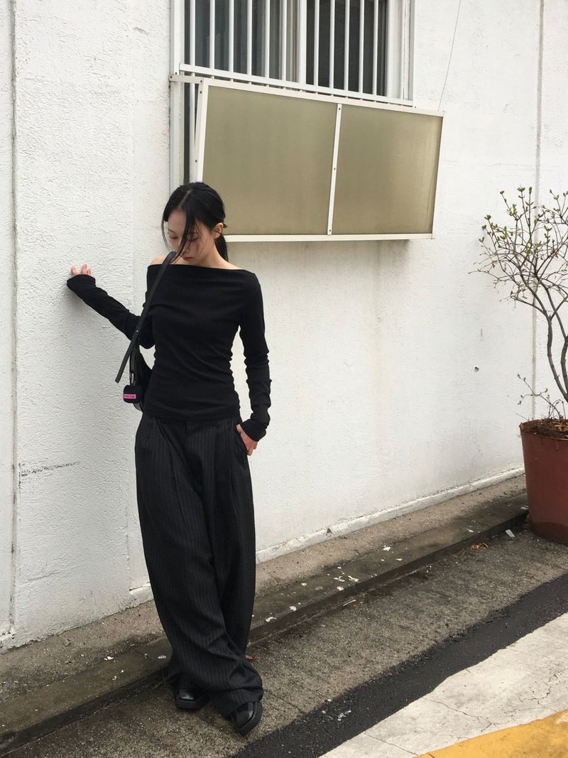 ピーターストライプワイドスラックス (3c)